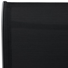 Cadeiras de bar para jardim 4 pcs textilene preto