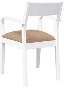 Cadeiras de jantar com almofadões 2 pcs madeira maciça branco