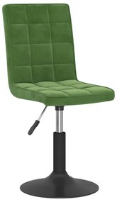 Cadeiras de jantar giratorias 2 pcs veludo verde-escuro