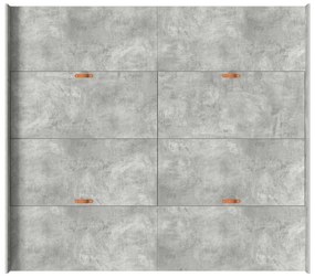 Estrado de cama com arrumação Cinzento cimento 200 x 200 cm