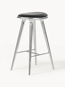 Banco alto em alumínio e couro High Stool