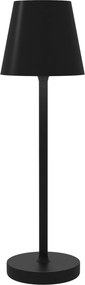 HOMCOM Candeeiro de Mesa com Luzes LED Candeeiro de Mesa Sem Fios Recarregável por USB-C 3 Cores Ø11,2x36,5 cm Preto | Aosom Portugal