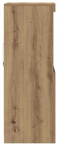 Sideboard vidaXL com luzes LED Carvalho Artesanal 60x37x100 cm