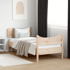 Cama sem colchão 90x200 cm madeira de pinho maciça