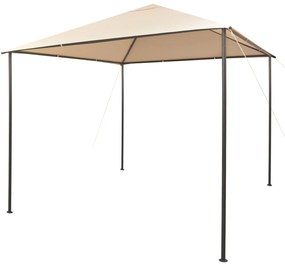 vidaXL Gazebo tenda com toldo 3x3 m aço bege