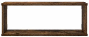 Prateleiras parede 4 pcs madeira processada 60x15x23 cm fumado