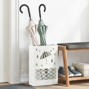 vidaXL Suporte de Guarda-Chuva Branco da - 28x12x41 cm, Aço