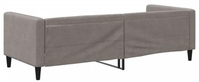 Sofá-cama 80x200 cm tecido cinzento-acastanhado