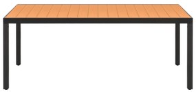 9 pcs conjunto de jantar para jardim alumínio preto