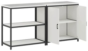 Conjunto de Armazenamento de Cozinha 2 pcs Branco