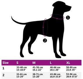 Peitoral para cães com faixas refletoras ajustável XL