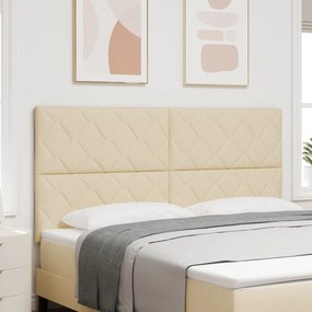 Cabeceira LED vidaXL Design Blocos de Diamante Creme 180 cm Tecido
