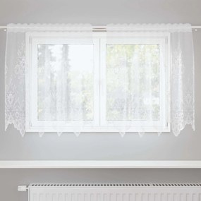 vidaXL Cortina de Renda com cortinas Branco 120 x 150 cm Poliéster