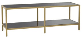 Suporte de TV Basic – Cinzento Escuro e Dourado – 130x45x40 cm