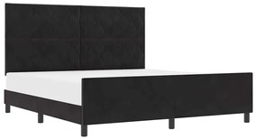 Estrutura de Cama vidaXL Preta 180x200 cm Veludo