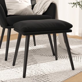 vidaXL Apoio de pés 45x29,5x35 cm veludo preto