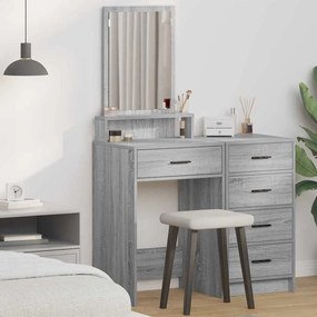 vidaXL Mesa de Maquiagem com gaveta Sonoma cinzento 50 x 41 x 140 cm