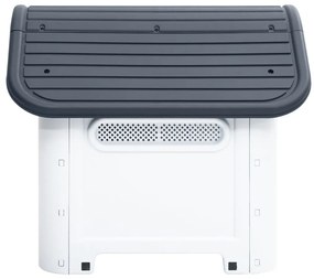 Casota para cães 59x75x66 cm polipropileno cinzento