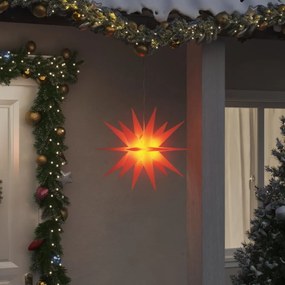 vidaXL Luzes de Natal com LEDs 3 pcs dobrável vermelho 43 cm