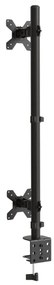 Suporte duplo para monitor VESA 75/100 mm aço preto