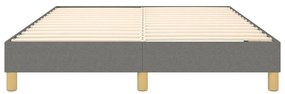 Estrutura de cama sem colchão 140x190 cm tecido cinzento-escuro
