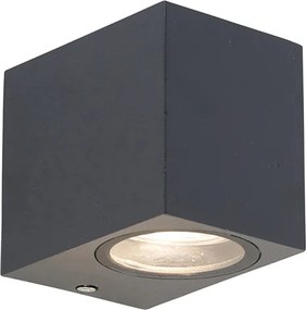 Candeeiro de parede moderno cinzento escuro IP44 - Baleno