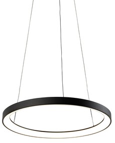 Candeeiro Pendente de Design Preto c/ LED Dimerizável Easylift - Hoop