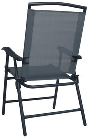 Conjunto bistrô 3 pcs aço cinzento
