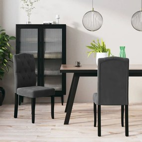 vidaXL Cadeiras de jantar 2 pcs veludo cinzento-escuro