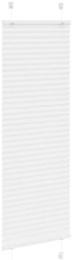 Branco Plissada Cega 45x100 cm Largura Tecido 44,4 cm Poliéster