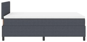Cama Box Spring com Colchão Cinza Escuro 120x200 cm Tecido de Corduroy