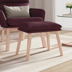 vidaXL Apoio de pés tecido 45x29,5x35 roxo