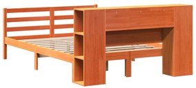 Cama com estante sem colchão 160x200 cm pinho maciço
