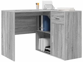 Mesa de Canto Cinza Sonoma 102x88x75 cm Madeira Engenharia
