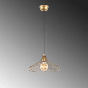 Candeeiro Chandelier Depay – Dourado Brilhante – 36 x 36 x 120 cm