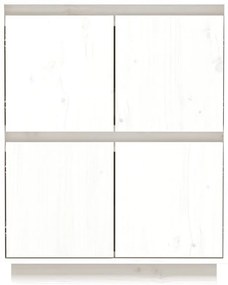 Aparador 60x34x75 cm madeira de pinho maciça branco