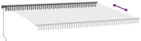 Toldo retrátil manual 500x300 cm antracite e branco