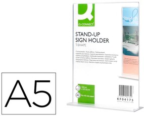 Expositor Secretária Q-Connect em Forma de T Metracrilato Din A5
