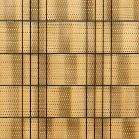 Telas de varanda 5 pcs 255x19 cm vime PE castanho-claro
