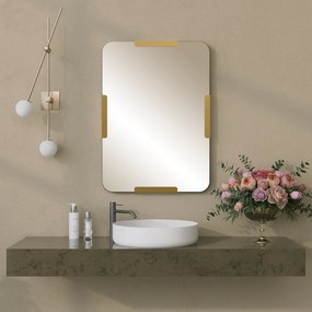Espelho Decorativo Pera – Dourado – 50x70 cm
