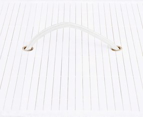 Cesto para roupa suja c/ 2 secções 100 L bambu branco
