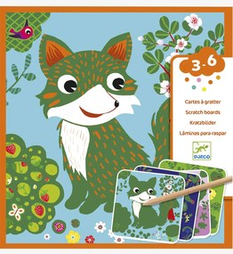 Cartas para raspar «Pequenos insetos», da DJECO vermelho