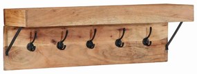 vidaXL Cabideiro Castanho 73 x 19 x 23 cm Madeira de acácia maciça