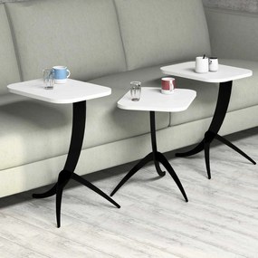 Mesas de Aninhamento Pion – Branco – 35x45x60 cm (3 Peças)