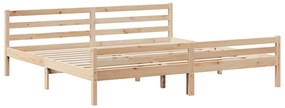 Cama sem colchão 200x200 cm madeira de pinho maciça
