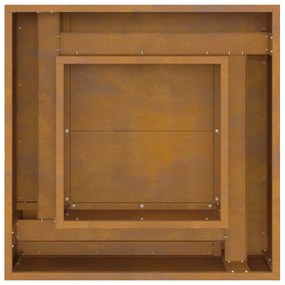 Fogo de Chão Quadrado 60x60x30 cm Aço Envelhecido
