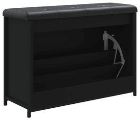 Banco sapateira com gaveta articulada 82x32x56 cm preto