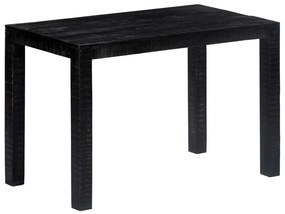 Mesa de jantar 118x60x76 cm madeira de mangueira maciça preto