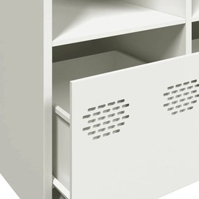 Aparador 135x39x73,5 cm aço laminado a frio branco