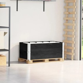 vidaXL Colares p/ paletes 2 pcs 100x50 cm madeira pinho maciça preto